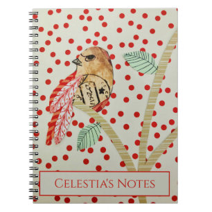 Artistic Bird Themed Journal Notizblock