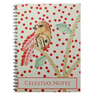 Artistic Bird Themed Journal Notizblock
