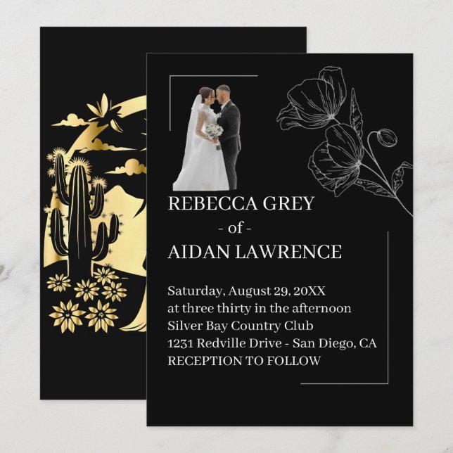 Artistic Black White Photo 2026  Einladung (Vorne/Hinten)