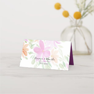 Artistic Boho Floral Watercolor Art Platzkarte