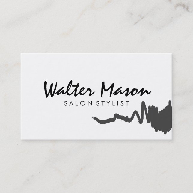 Artistic Brushed Gray Visitenkarte (Vorderseite)