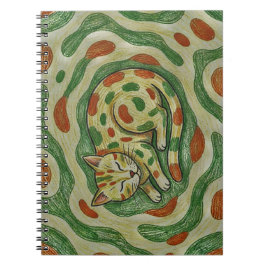Artistic Calico Cat Camouflage Abstract Pattern Notizblock