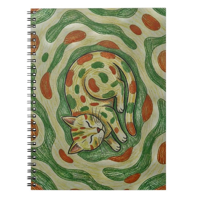Artistic Calico Cat Camouflage Abstract Pattern Notizblock (Vorderseite)