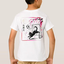 Artistic Cherry Blossom Cat Soccer For Japanese Ar T-Shirt