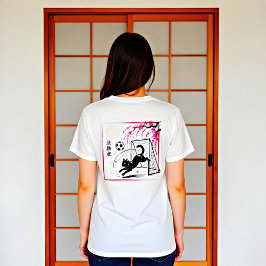 Artistic Cherry Blossom Cat Soccer For Japanese Ar T-Shirt