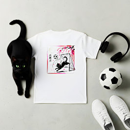 Artistic Cherry Blossom Cat Soccer For Japanese Ar Tri-Blend Shirt