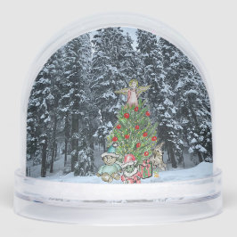 Artistic Christmas Tree Scene Snow Globe Schneekugeln