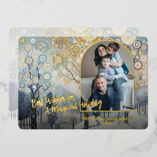 Artistic Classic Trendy Winter Wonderland Lugano G Folien Feiertagskarte