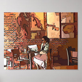 Artistic Coffee Shop Poster