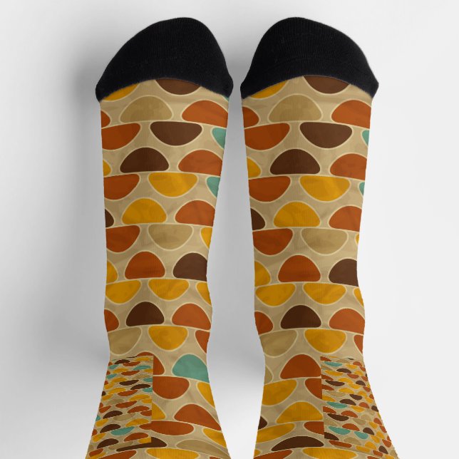 Artistic Colorful Geometric Illustration – Modern  Socken (Oben)