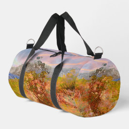Artistic Columbia Mountain Painting Duffle Bag