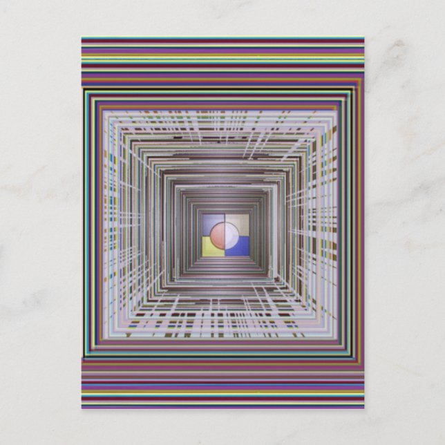 ARTISTIC Cosmic Infinity ART Light End of Tunnel Postkarte (Vorderseite)