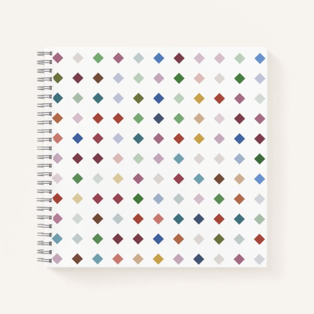 Artistic Diamond Geometric Pattern Stationery Desi Notizbuch (Vorderseite)