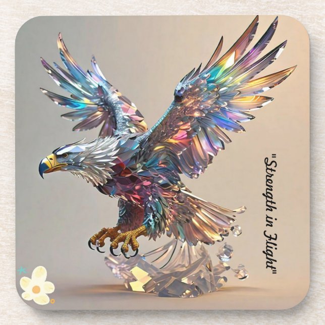 "Artistic Eagle Flight" Getränkeuntersetzer (Vorderseite)