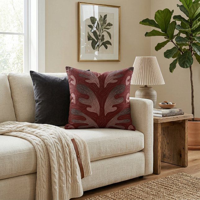 Artistic floral abstract bloom elegant watercolor  kissen (Von Creator hochgeladen)