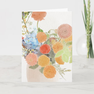 Artistic Floral Watercolor Card Karte