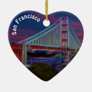 Artistic, Golden Gate Bridge, San Francisco, Keramik Ornament