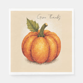 Artistic Grain Thanksgiving Pumpkin Serviette