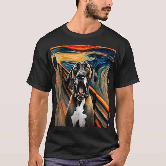 Artistic Great Dane Expressionist Artsy Great Dane T-Shirt (Vorderseite)