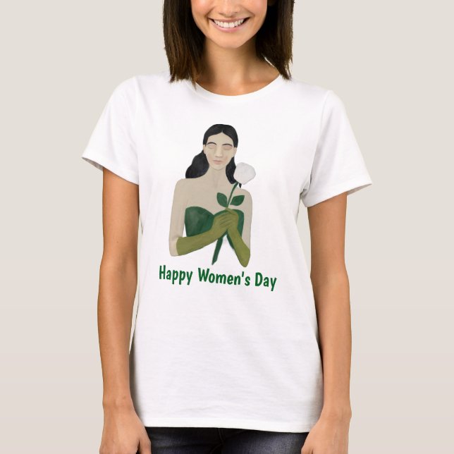 Artistic Green Aesthetic Women’s  graphic T-Shirt (Vorderseite)