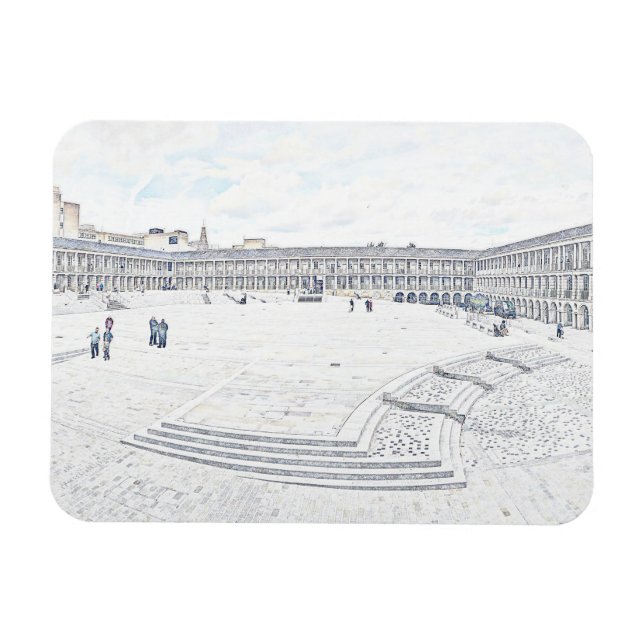 Artistic Halifax Piece Hall Heritage Landmark Magnet (Horizontal)