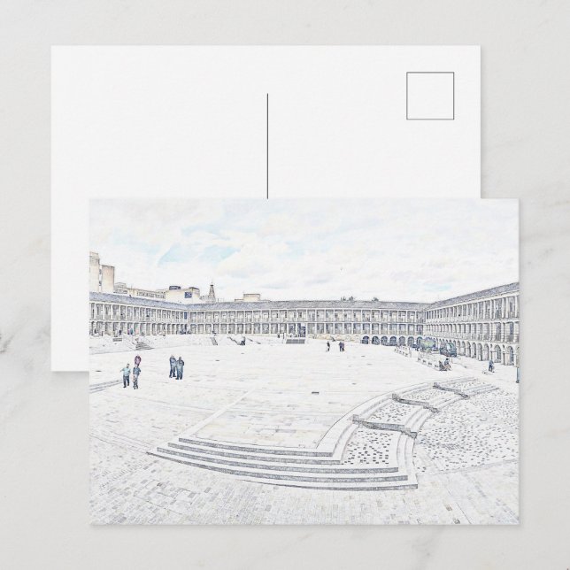 Artistic Halifax Piece Hall Heritage Landmark Postkarte (Vorne/Hinten)