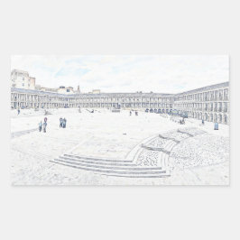 Artistic Halifax Piece Hall Heritage Landmark Rechteckiger Aufkleber