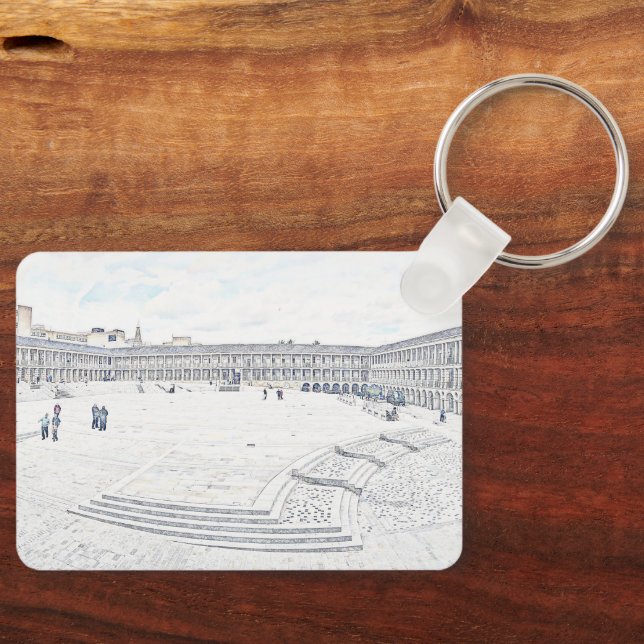 Artistic Halifax Piece Hall Heritage Landmark Schlüsselanhänger (Vorderseite)