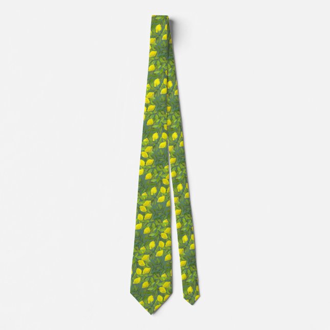 Artistic Lemon Tree Tie for Men Krawatte (Vorderseite)