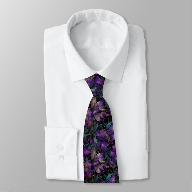 Artistic Menswear Ties Lilies Flower Krawatte (Gebunden)
