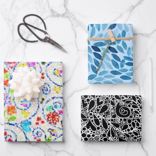 Artistic Mix & Match Wrapping Paper Set  Geschenkpapier Set (Vorderseite)