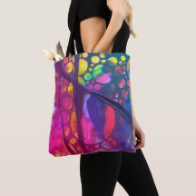 Artistic painting Bag with collage texture