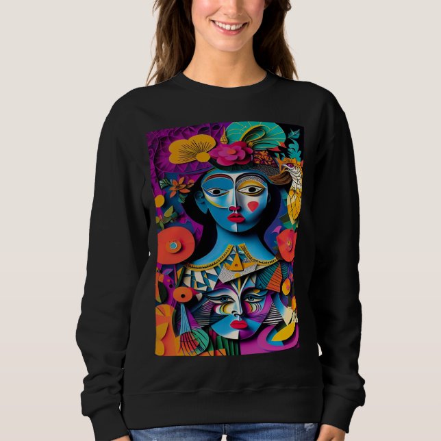 Artistic Paper cut collage Aesthetic Fairy Tale Fa Sweatshirt (Vorderseite)