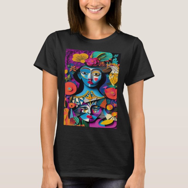 Artistic Paper cut collage Aesthetic Fairy Tale Fa T-Shirt (Vorderseite)