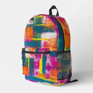 Artistic Rainbow Paint Abstrakt Bedruckter Rucksack
