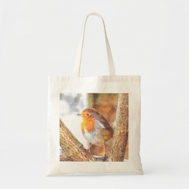 Artistic Robin Redust Perched Tragetasche (Vorne)
