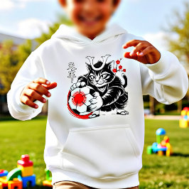 Artistic Samurai Cat Japan Soccer for Football fan Hoodie