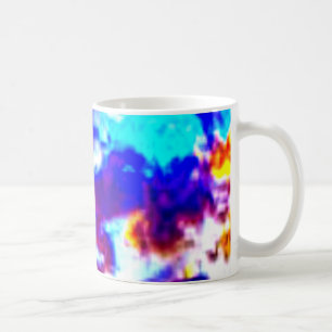 Artistic Sky Blue, Orange und Gelb Kaffeetasse