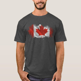 Artistic Splatter Canada Flag Graphic Tee