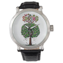 Artistic Spring Blossom Tree Graphic Armbanduhr
