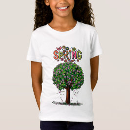 Artistic Spring Blossom Tree Graphic T-Shirt