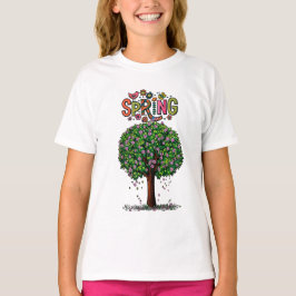 Artistic Spring Blossom Tree Graphic T-Shirt