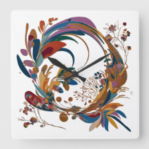 Artistic Square Acrylic Wall Clock 10,75"