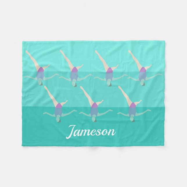 Artistic Swimming Fleecedecke (Vorderseite (Horizontal))