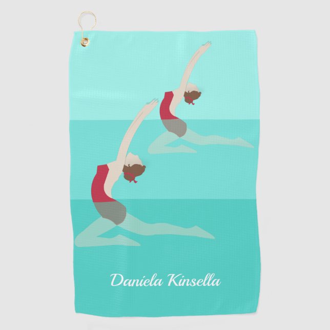 Artistic Swimming Golfhandtuch (Vorderseite)