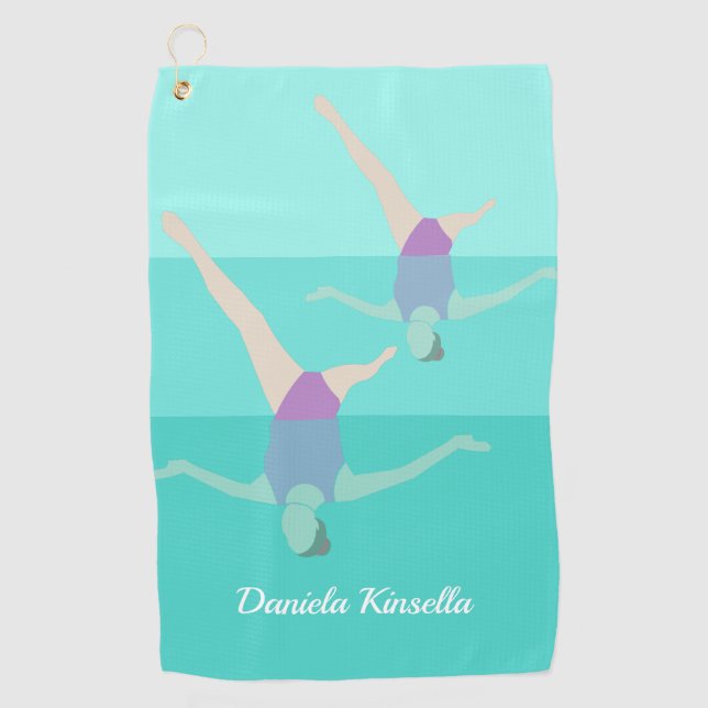 Artistic Swimming Golfhandtuch (Vorderseite)