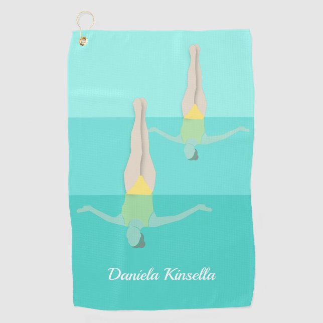 Artistic Swimming Golfhandtuch (Vorderseite)