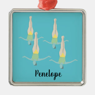 Artistic Swimming Ornament Aus Metall