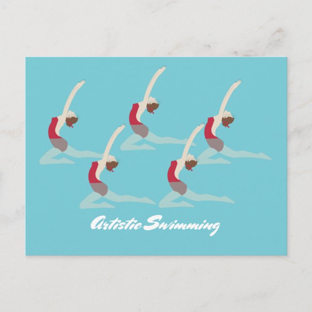Artistic Swimming Postkarte (Vorderseite)