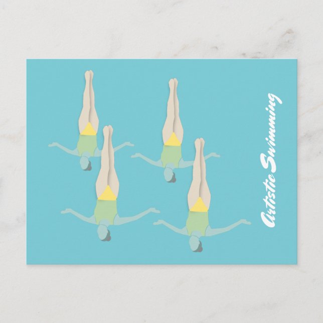 Artistic Swimming Postkarte (Vorderseite)